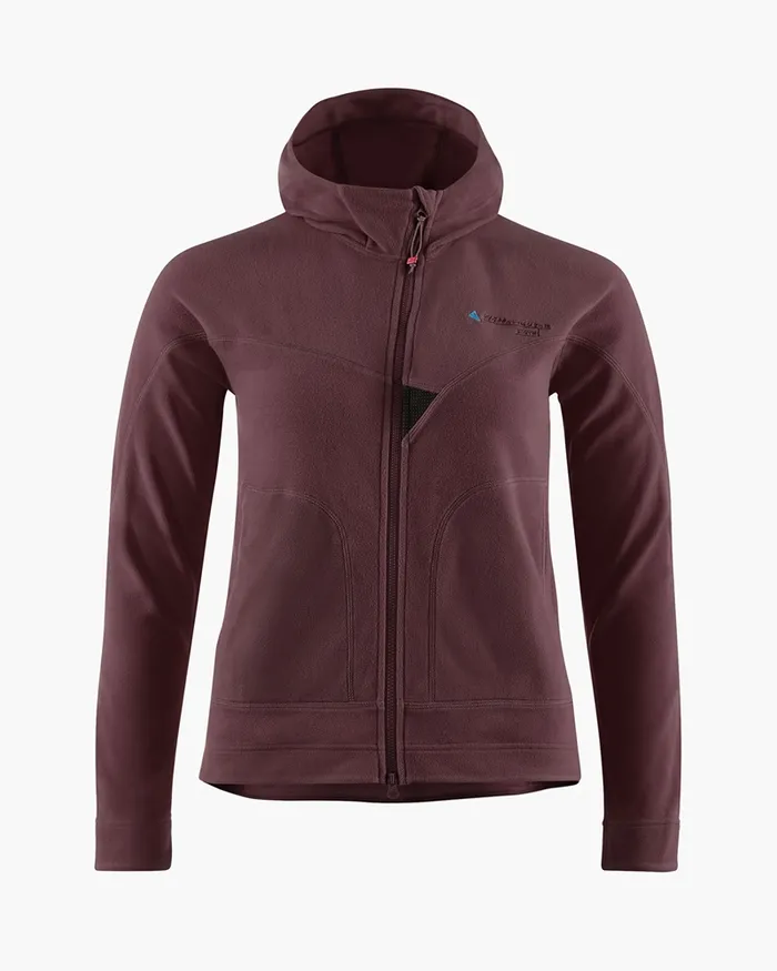 Women Sigyn Hooded Zip Amaranth Red Klttermusen Fleeces and Sweaters