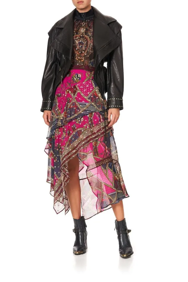 Women Skirts Camilla Asymmetrical Ruffle Skirt Dining Hall Darling