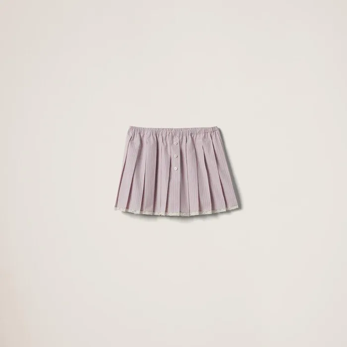 Women Skirts Miu Miu Cotton Miniskirt Coralwhite