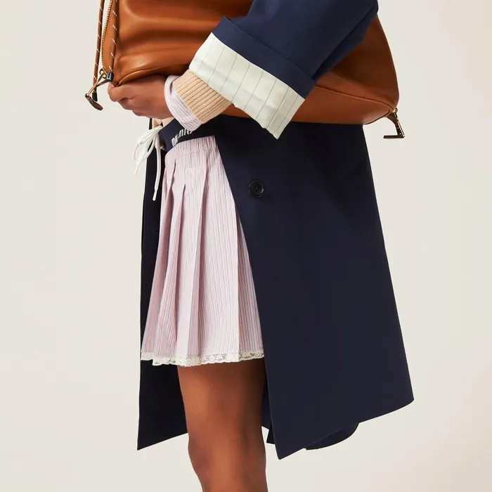 Women Skirts Miu Miu Cotton Miniskirt Coralwhite Women Skirts Miu Miu Cotton Miniskirt Coralwhite