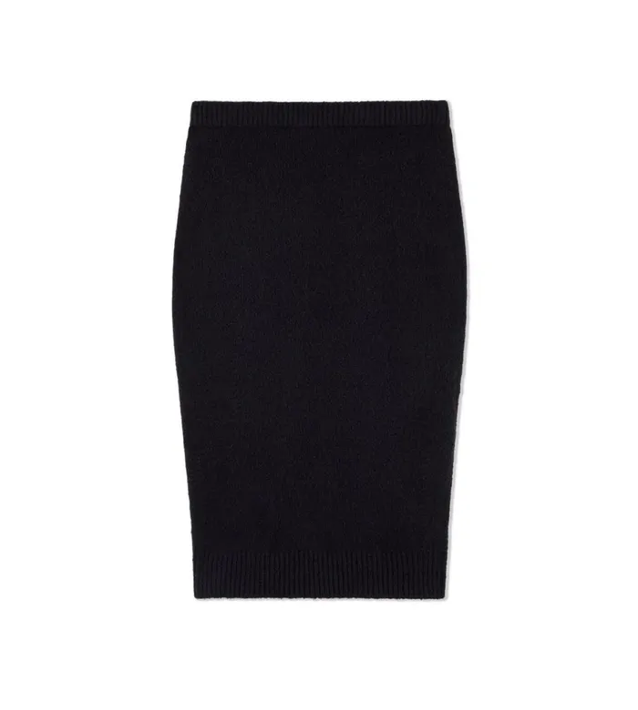 Women Skirts Tom Ford Stretch Cotton Cashmere Skirt Black