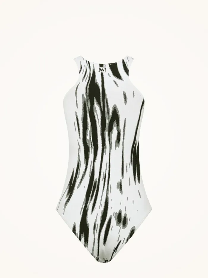 Women Sleeveless Bodies Wolford Paint Brush Body Whiteblack