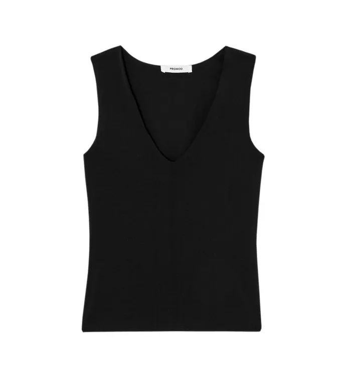 Women Sleeveless Top 8211 Black Promod Tops Women Sleeveless Top 8211 Black Promod Tops