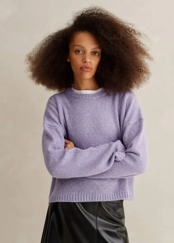 Women Slub Jersey Crop Crew Neck Top Bright White MEEM
