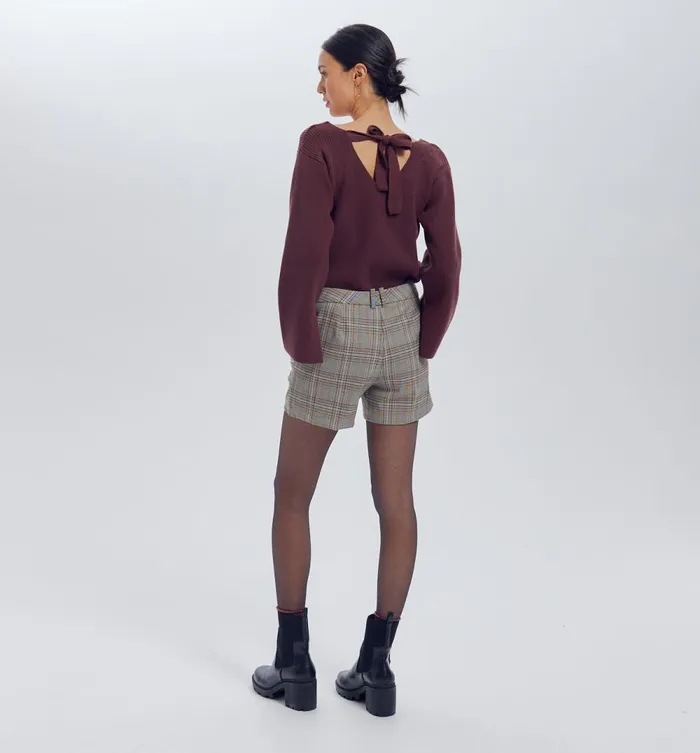 Women Smart Checked Shorts 8211 Grey Checks Promod Shorts Women Smart Checked Shorts 8211 Grey Checks Promod Shorts