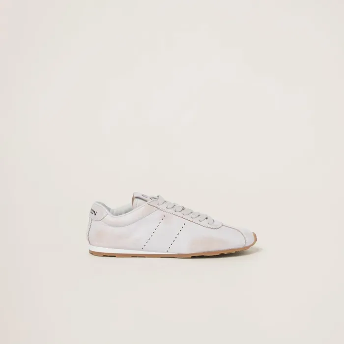 Women Sneakers Miu Miu Bleached Nappa Leather Sneakers White Women Sneakers Miu Miu Bleached Nappa Leather Sneakers White