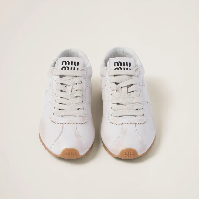 Women Sneakers Miu Miu Bleached Nappa Leather Sneakers White Women Sneakers Miu Miu Bleached Nappa Leather Sneakers White