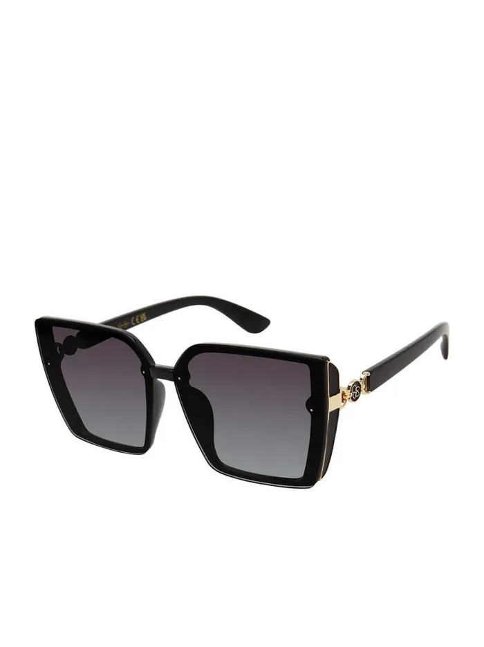 Women Square Side Shield Cat Eye Sunglasses In Black Jessica Simpson Sunglasses