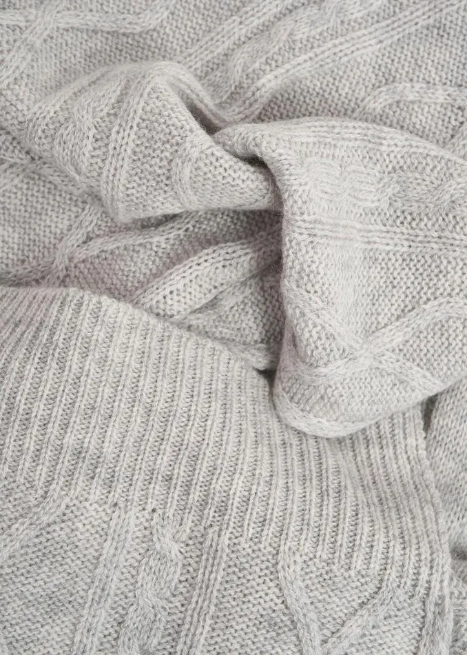 Women Steph Wool Scarf Pale Grey Hobbs Scarves