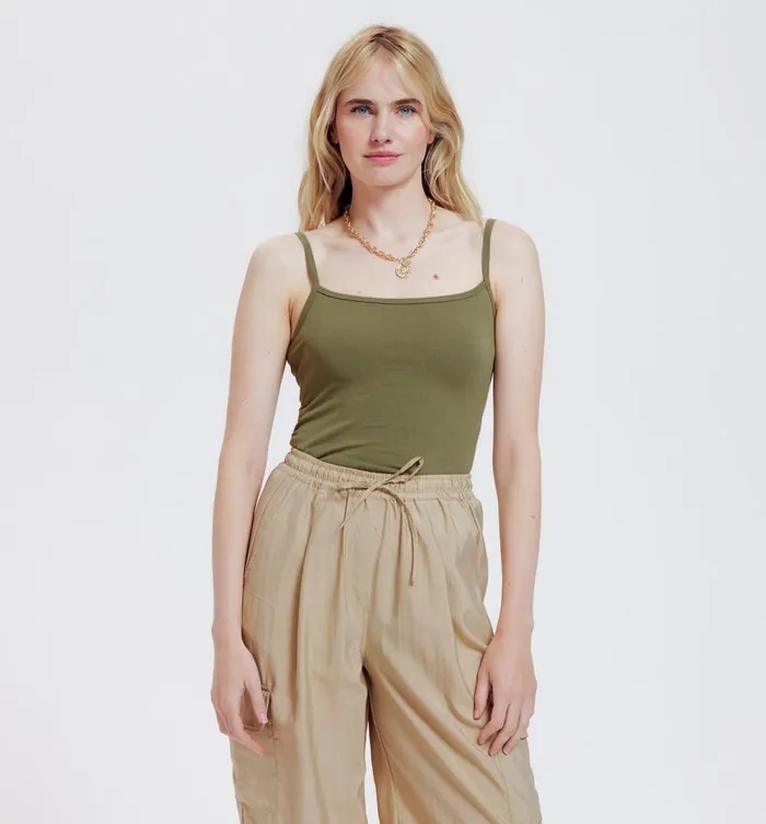 Women Strappy Top 8211 Khaki Promod Tops