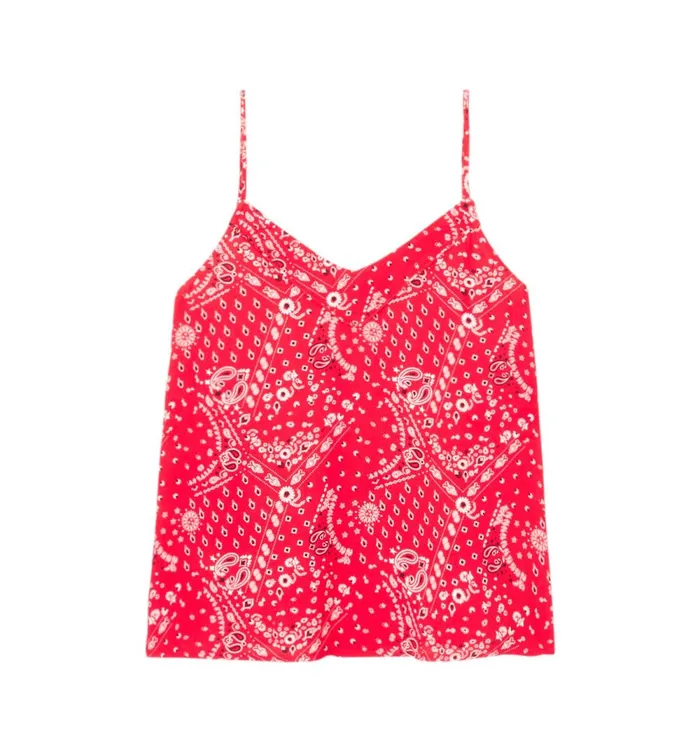 Women Strappy Top 8211 Red Print Promod Tops Women Strappy Top 8211 Red Print Promod Tops