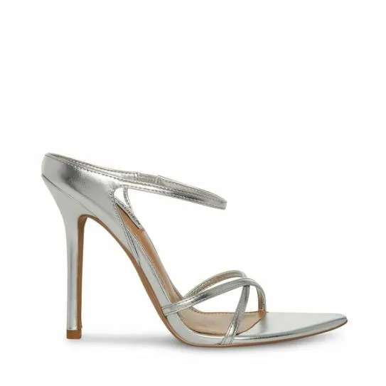 Women STUNNER SILVER Silver Steve Madden Heels