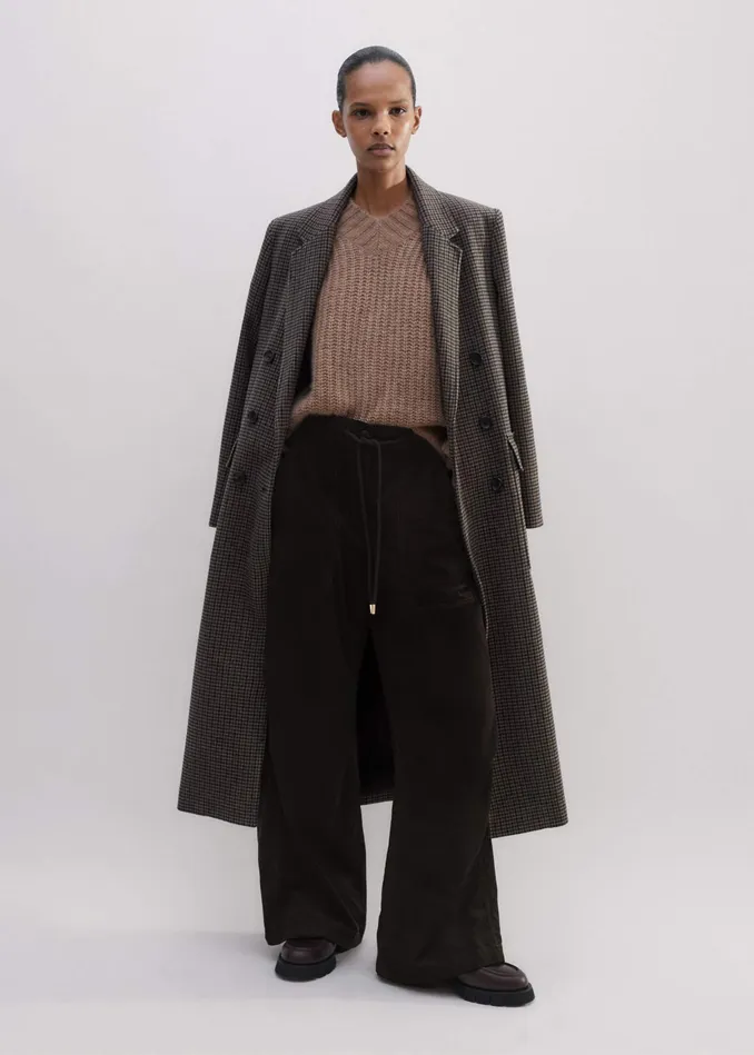 Women Super Soft Micro Cord Trouser Double Espresso MEEM