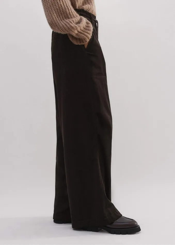 Women Super Soft Micro Cord Trouser Double Espresso MEEM
