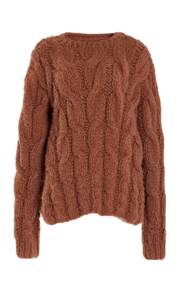 Women Sweaters and Turtlenecks Gabriela Hearst Ember Knit Sweater In Cognac Welfat Cashmere Women Sweaters and Turtlenecks Gabriela Hearst Ember Knit Sweater In Cognac Welfat Cashmere