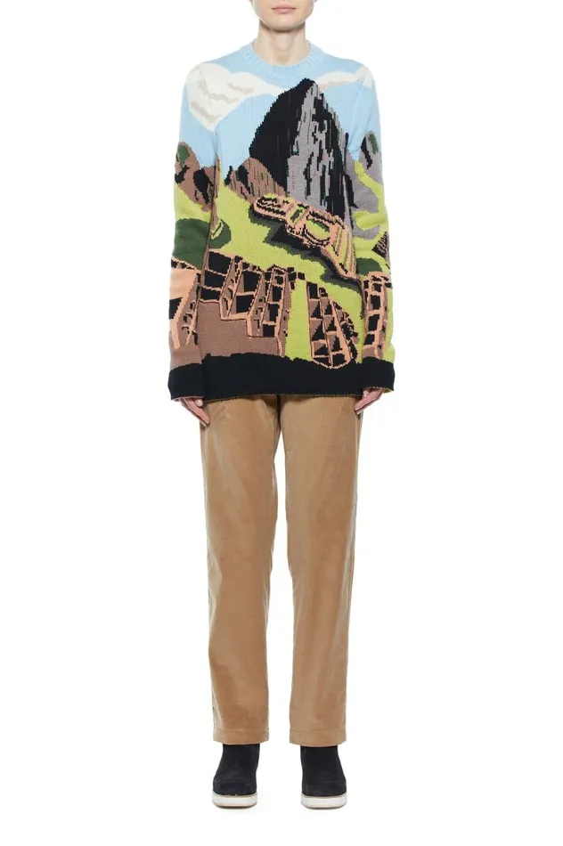 Women Sweaters and Turtlenecks Gabriela Hearst Ines Knit Sweater In Machu Picchu Cashmere