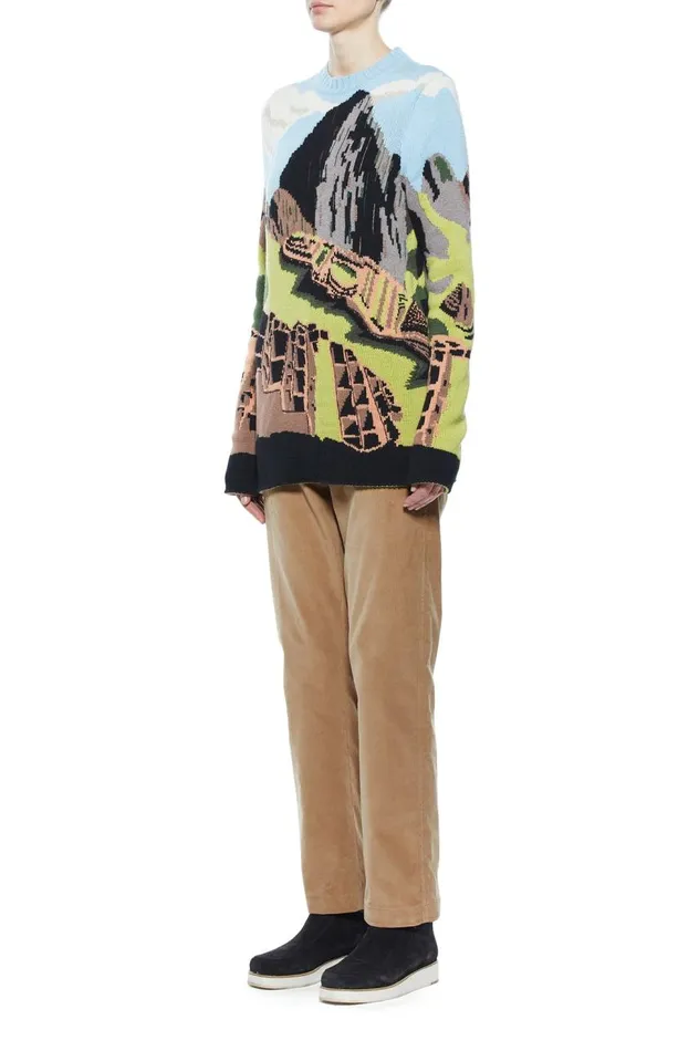 Women Sweaters and Turtlenecks Gabriela Hearst Ines Knit Sweater In Machu Picchu Cashmere