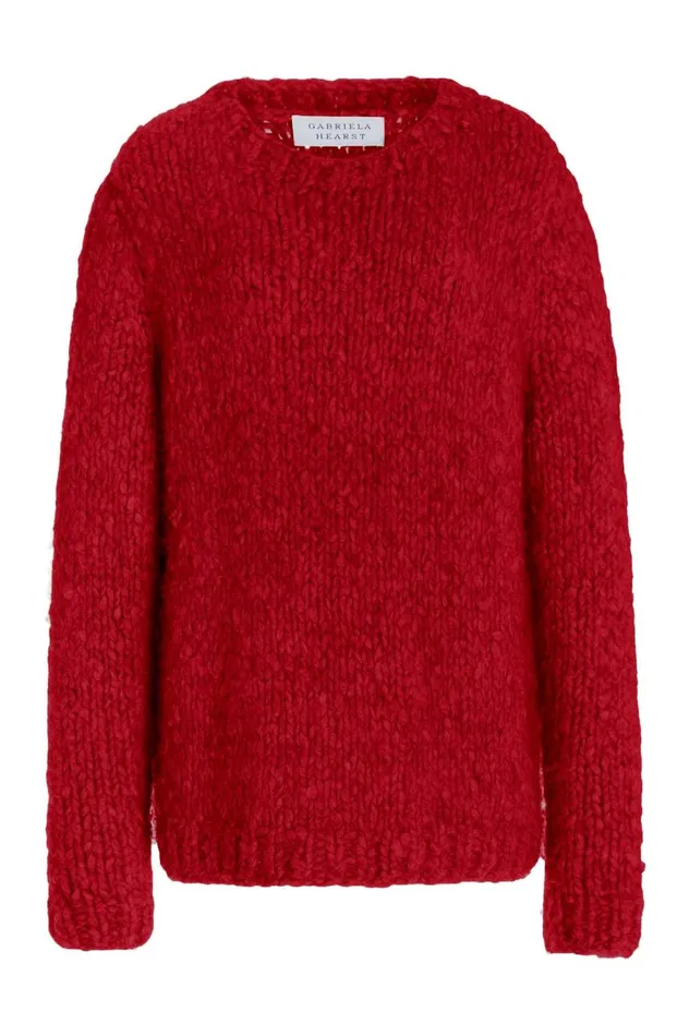 Women Sweaters and Turtlenecks Gabriela Hearst Lawrence Knit Sweater In Red Welfat Cashmere Women Sweaters and Turtlenecks Gabriela Hearst Lawrence Knit Sweater In Red Welfat Cashmere