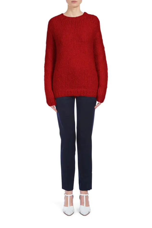 Women Sweaters and Turtlenecks Gabriela Hearst Lawrence Knit Sweater In Red Welfat Cashmere