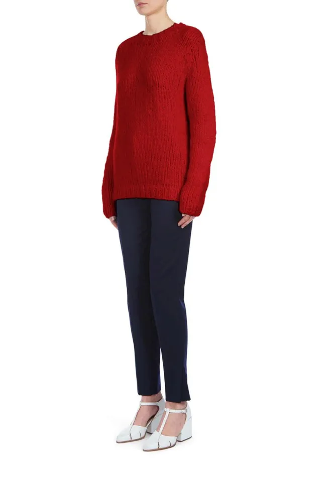 Women Sweaters and Turtlenecks Gabriela Hearst Lawrence Knit Sweater In Red Welfat Cashmere