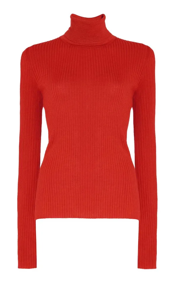 Women Sweaters and Turtlenecks Gabriela Hearst Peppe Knit Turtleneck In Red Cashmere Silk Women Sweaters and Turtlenecks Gabriela Hearst Peppe Knit Turtleneck In Red Cashmere Silk