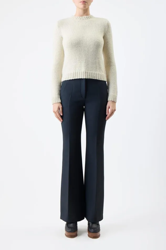 Women Sweaters and Turtlenecks Gabriela Hearst Rhun Knit Sweater In Ivory Cashmere