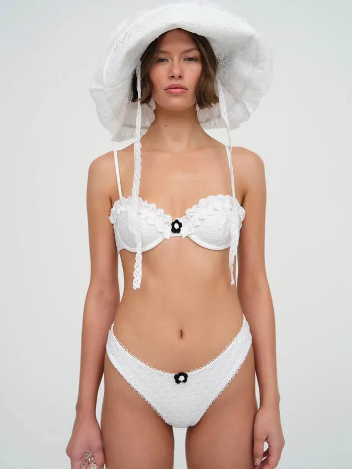 Women Swim For Love and Lemons Nakia Underwire Bikini Top White Women Swim For Love and Lemons Nakia Underwire Bikini Top White