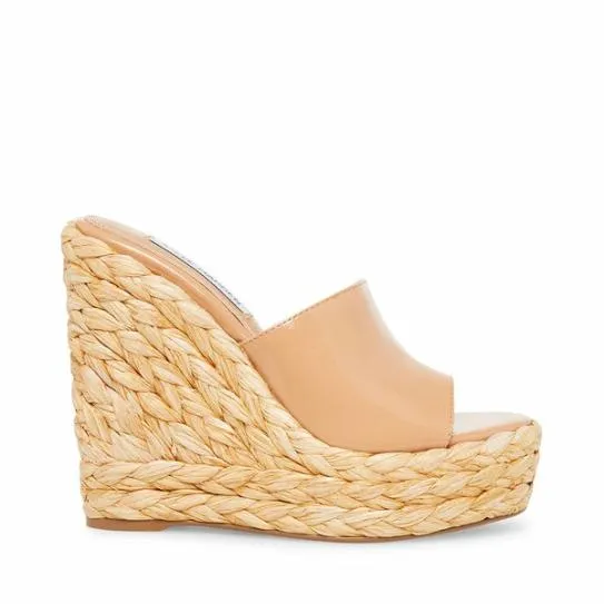 Women TABITHA TAN PATENT Tan Patent Steve Madden Sandals
