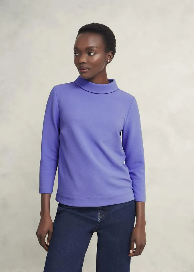 Women Tali Textured Top Deep Sky Blue Hobbs Tops