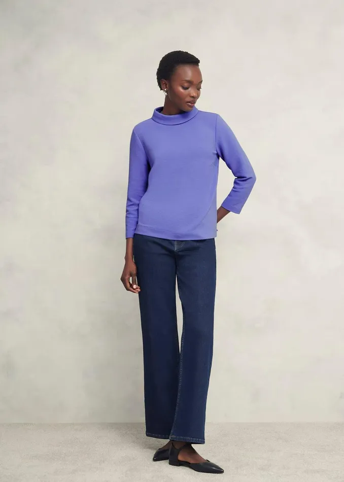 Women Tali Textured Top Deep Sky Blue Hobbs Tops