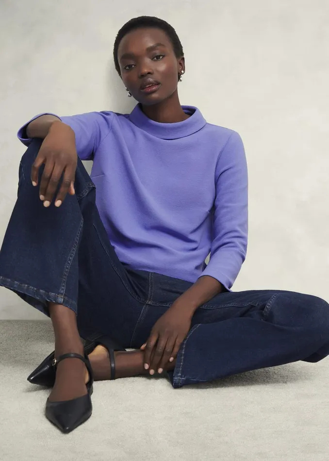 Women Tali Textured Top Deep Sky Blue Hobbs Tops