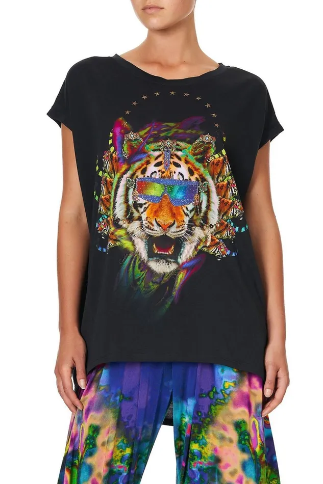 Women Tees Camilla Extended Sleeve Tee Acid Abbey