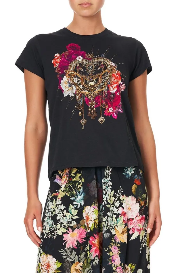 Women Tees Camilla Slim Fit Round Neck TShirt Hampton Hive