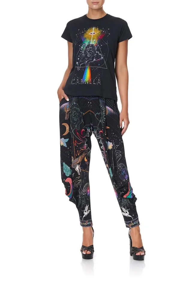 Women Tees Camilla Slim Fit Round Neck TShirt Midnight Moon House