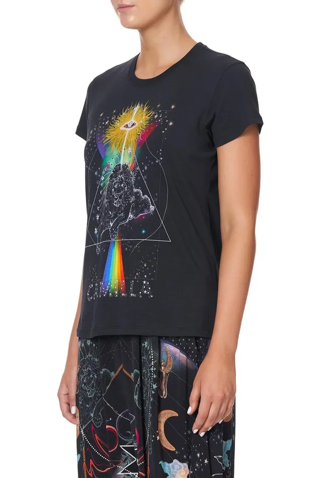Women Tees Camilla Slim Fit Round Neck TShirt Midnight Moon House