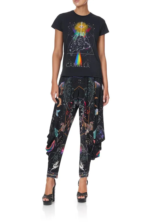 Women Tees Camilla Slim Fit Round Neck TShirt Midnight Moon House
