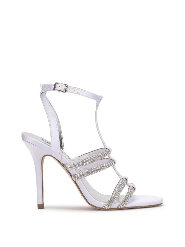 Women Tiannah TStrap High Heel In White Jessica Simpson Sandals