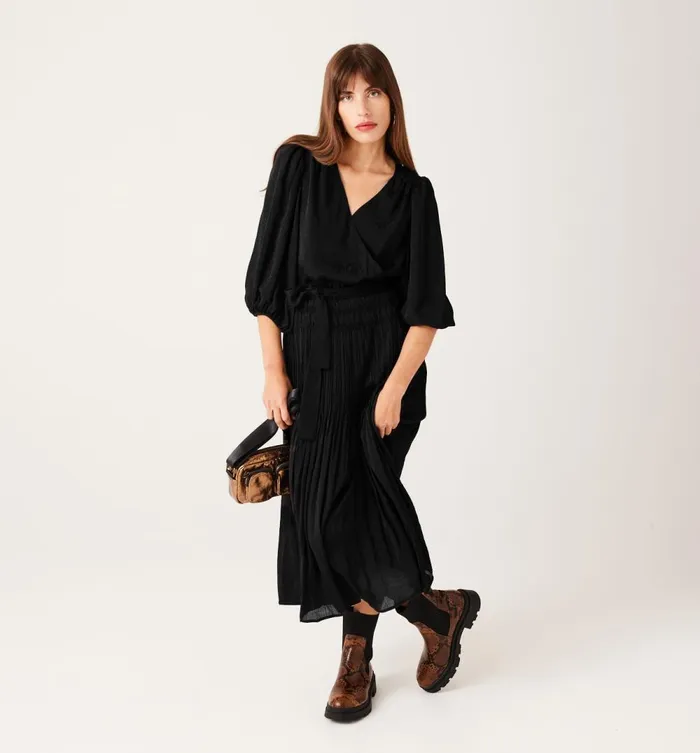 Women Toile De Jouy Inspired Dress 8211 Black Promod Dresses Women Toile De Jouy Inspired Dress 8211 Black Promod Dresses