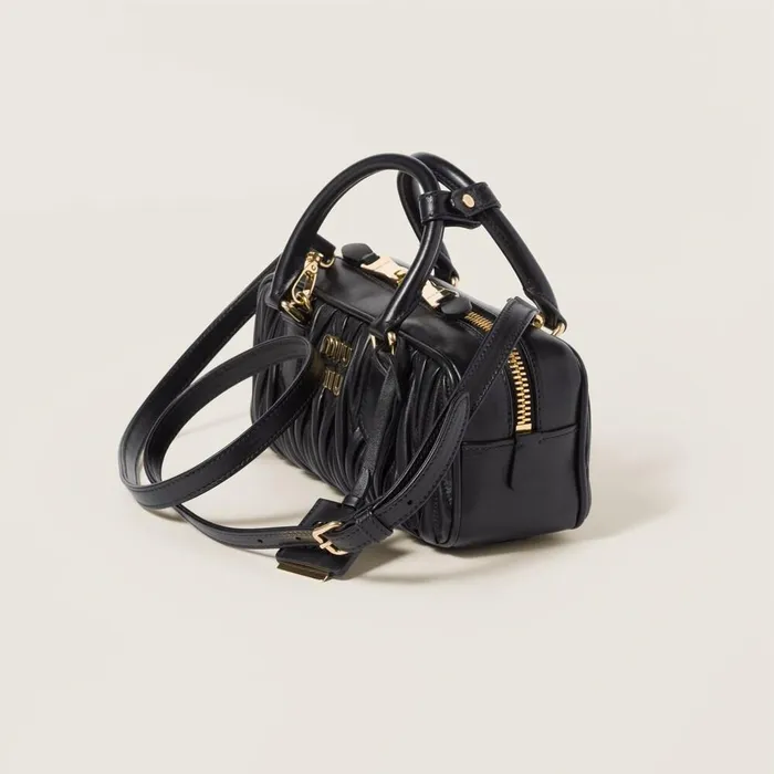 Women Top Handles Miu Miu Arcadie Matelass Nappa Leather Bag Black Women Top Handles Miu Miu Arcadie Matelass Nappa Leather Bag Black