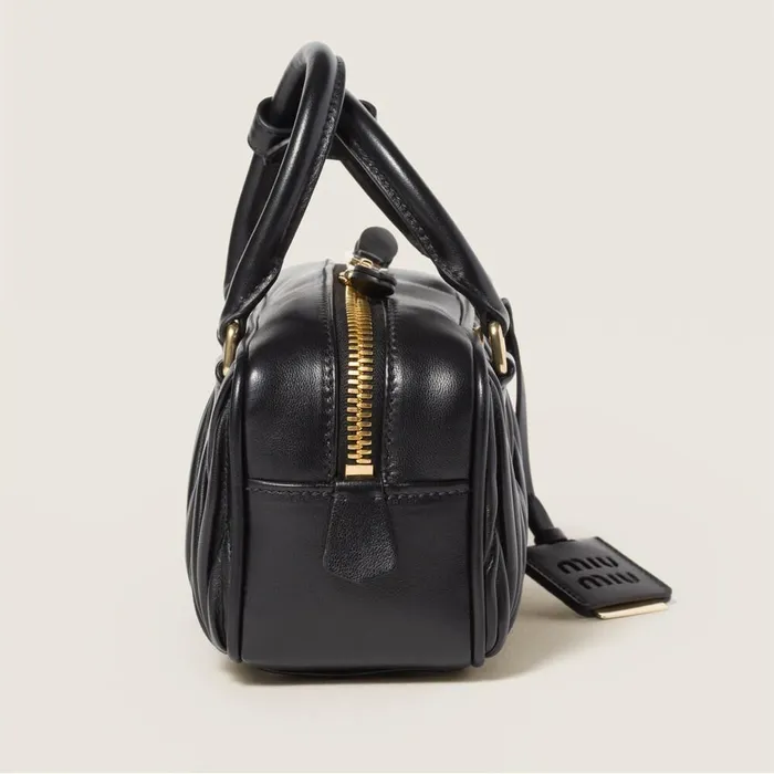 Women Top Handles Miu Miu Arcadie Matelass Nappa Leather Bag Black Women Top Handles Miu Miu Arcadie Matelass Nappa Leather Bag Black