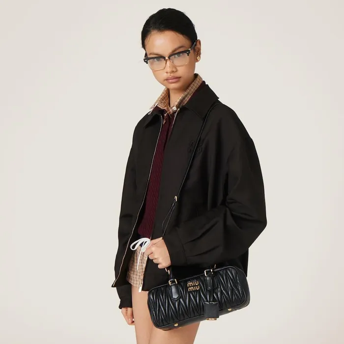 Women Top Handles Miu Miu Arcadie Matelass Nappa Leather Bag Black Women Top Handles Miu Miu Arcadie Matelass Nappa Leather Bag Black