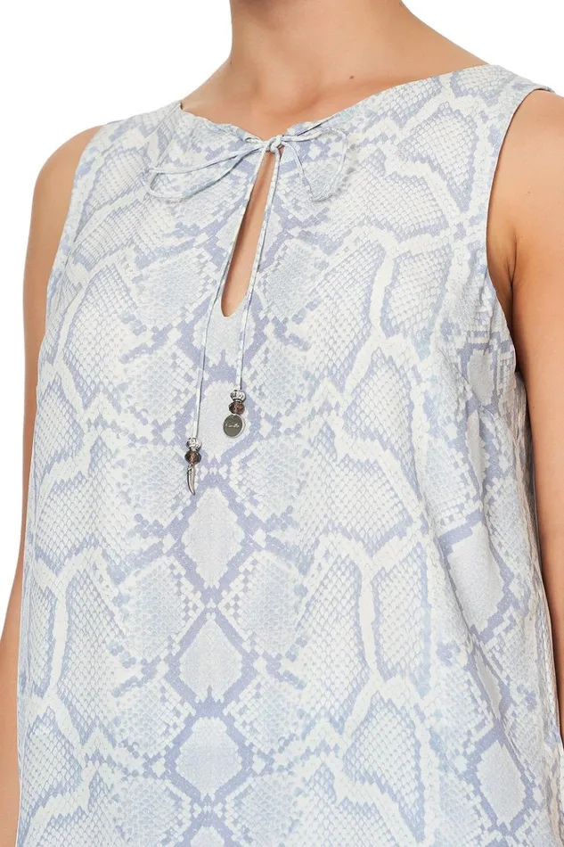 Women Tops Camilla Front Split Tunic Bush Diamond