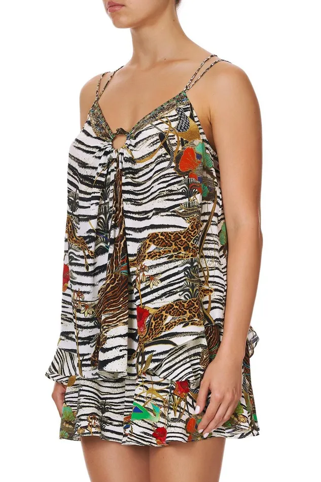Women Tops Camilla Metal Trim Double Strap Top Cosmic Conflict