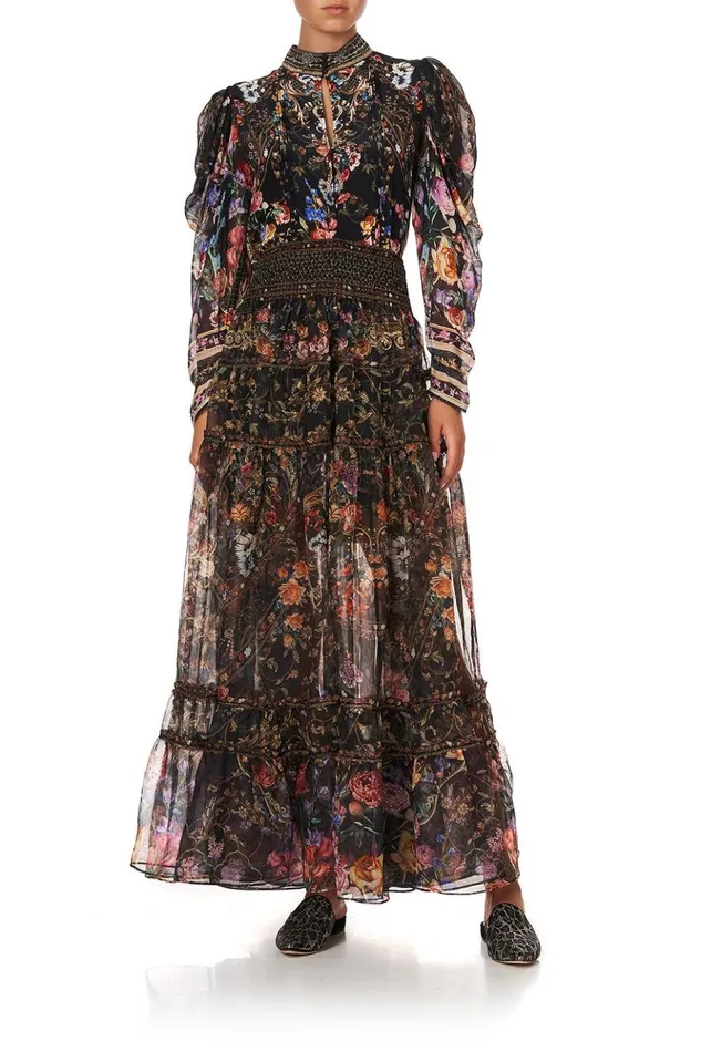 Women Tops Camilla Pintuck Blouse With Draped Sleeve Blushing Manor