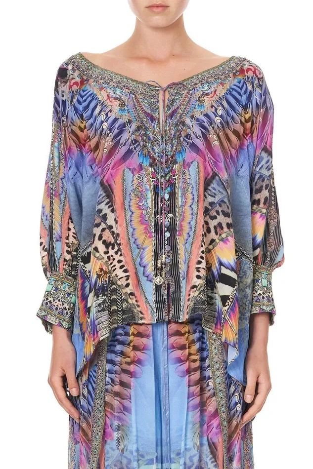 Women Tops Camilla Raglan Sleeve Button Up Top Love On The Wing