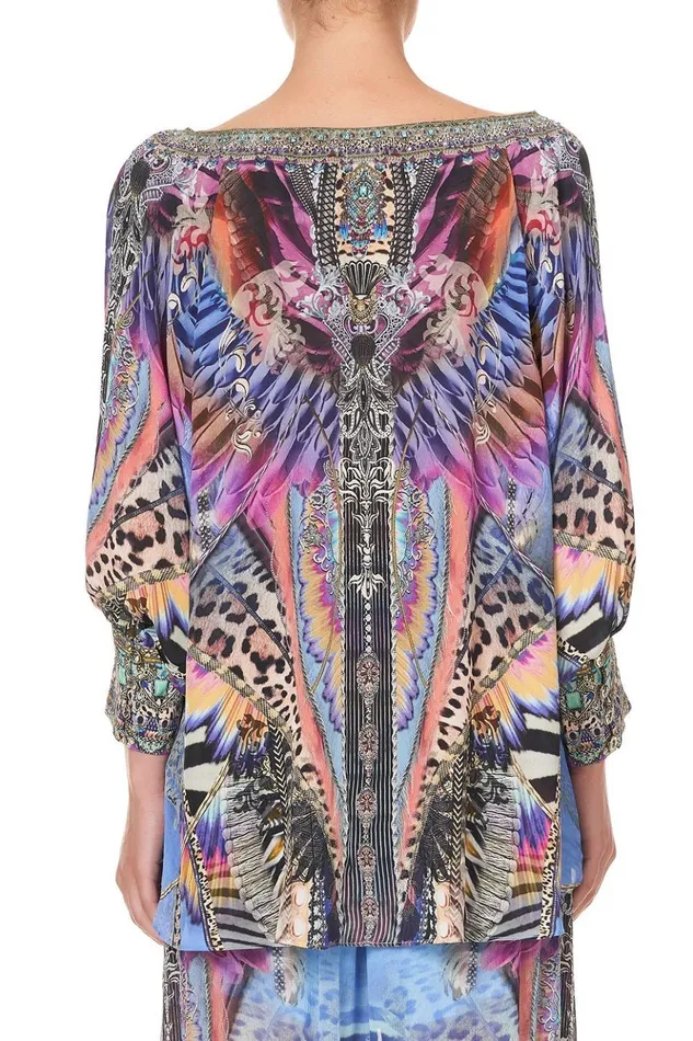 Women Tops Camilla Raglan Sleeve Button Up Top Love On The Wing
