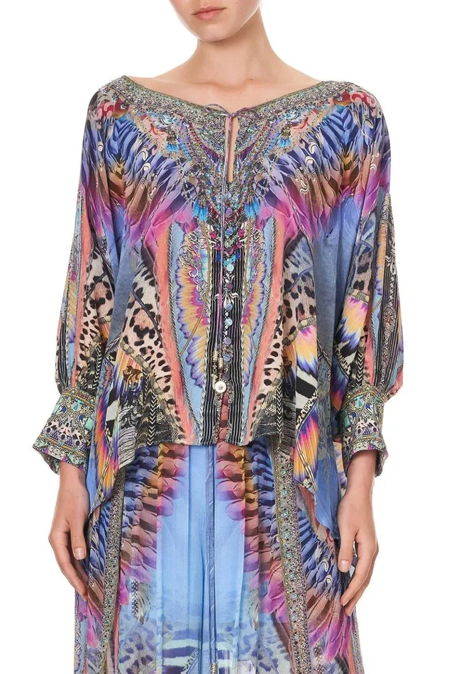 Women Tops Camilla Raglan Sleeve Button Up Top Love On The Wing