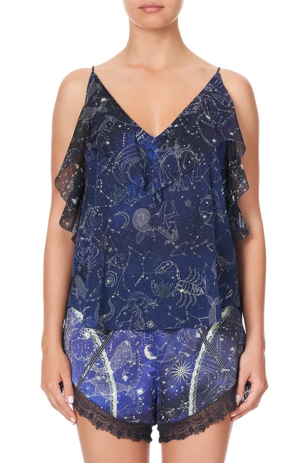 Women Tops Camilla Top With Neckline Frill Its A Sign