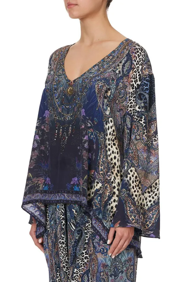 Women Tops Camilla V Neck ALine Blouse Festival Express