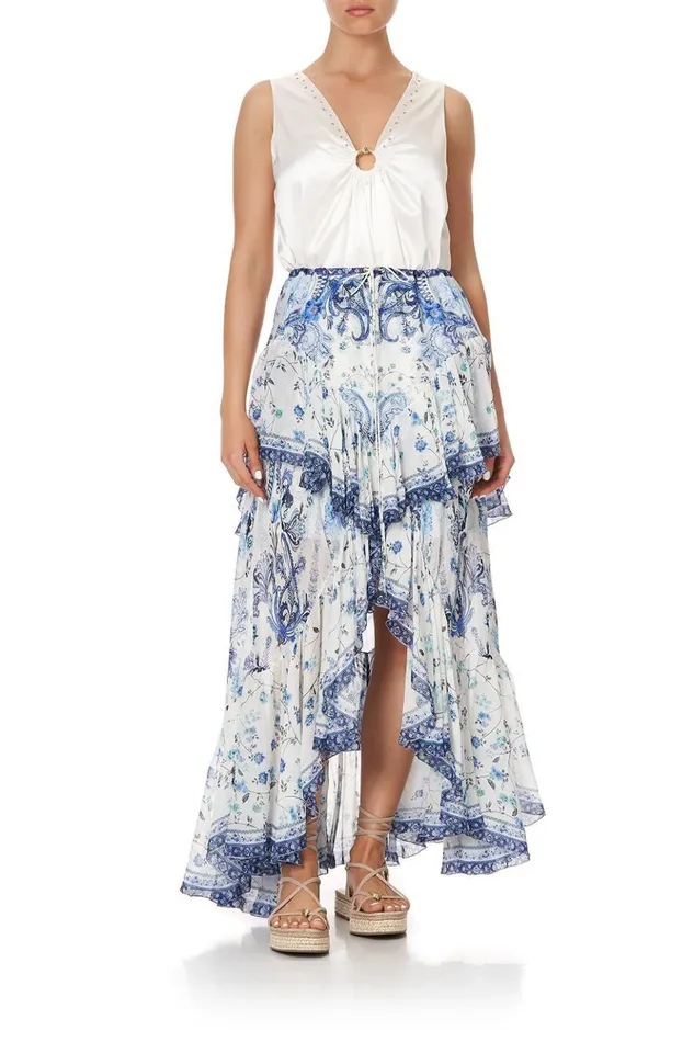 Women Tops Camilla Wide Strap URing Top Solid White